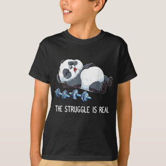 Camiseta A luta é o levantamento de peso real do Panda