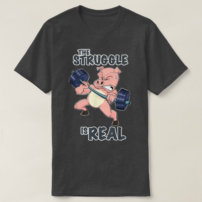 Camiseta A Luta É Realmente Pig I Malhação Gym I Welif (Frente do Design)