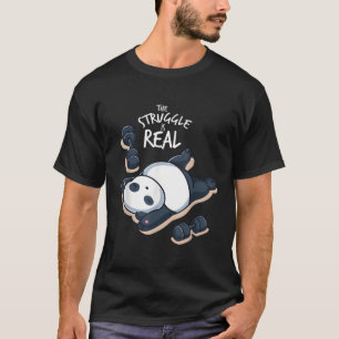 Camiseta A Luta É Um Verdadeiro Panda De Formação De Gym