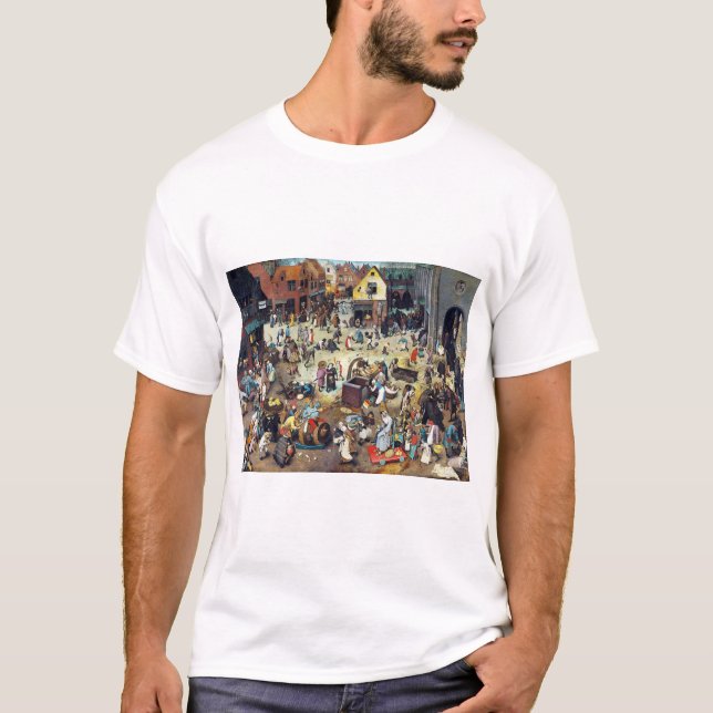 Camiseta A luta entre o Carnaval e a Quaresma, Bruegel (Frente)
