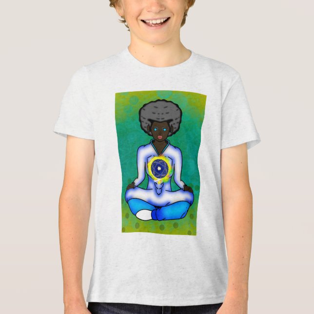 Camiseta A luz azul da proteção (Frente)