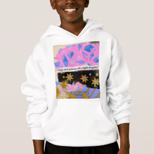 Camiseta A Luz Começa Por Dentro – Capuz de Crianças Rosa e