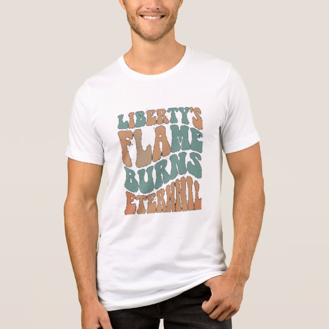Camiseta A luz eterna da liberdade e da esperança (Frente)