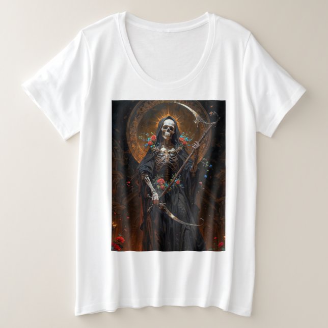 Camiseta A Luz na Escuridão Santa Morte (Frente do Design)