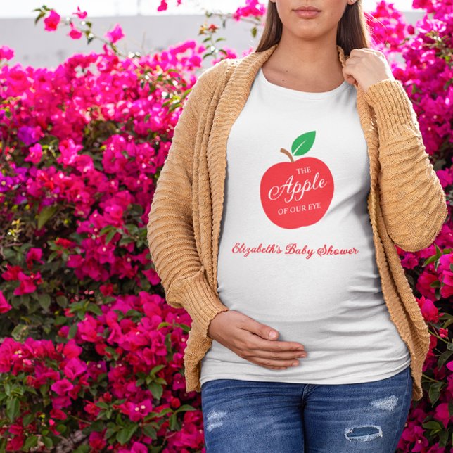 Camiseta A Maçã Do Nosso Chá de fraldas De Olhos (Criador carregado)