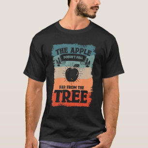 Camiseta A Maçã não cai longe da Fruta da árvore