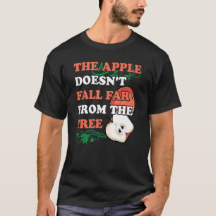 Camiseta A Maçã não cai longe da Pic da Maçã de Árvore