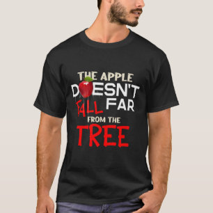 Camiseta A Maçã não cai longe da Pic da Maçã de Árvore