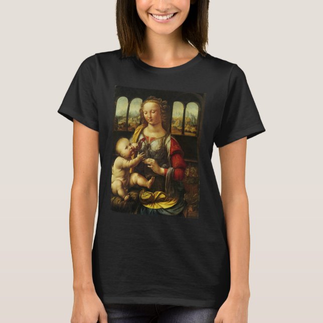 Camiseta A Madona do Cravo de Leonardo da Vinci (Frente)