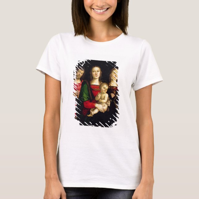 Camiseta A Madonna e a Criança com Ruas. (Frente)