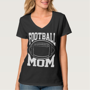 Camiseta A mãe de futebol em branco com o nome e o número d