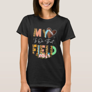 Camiseta A Mãe De Futebol Leopard O Meu Coração Está Nesse
