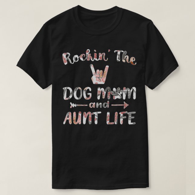 Camiseta A Mãe e a Tia Vida dos Cachorros As Mulheres Flora (Frente do Design)