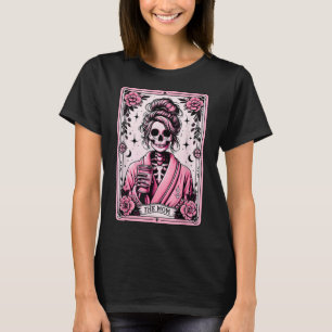 Camiseta A Mãe Engraçada Tarot Card Mulher esqueletrista Mã