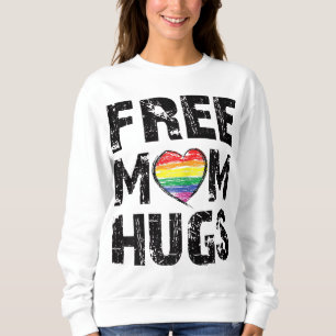 Camiseta A Mãe Livre Abraça Um Gay De Orgulho LGBT.