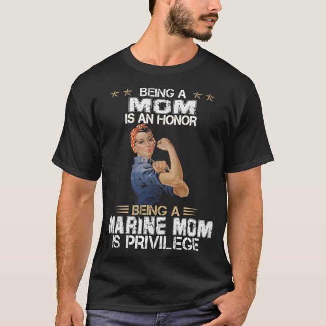 Camiseta A mãe marinha é privilegiada (Frente)