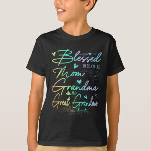 Camiseta A Mãe Vovó E Excelente Vovó Floral