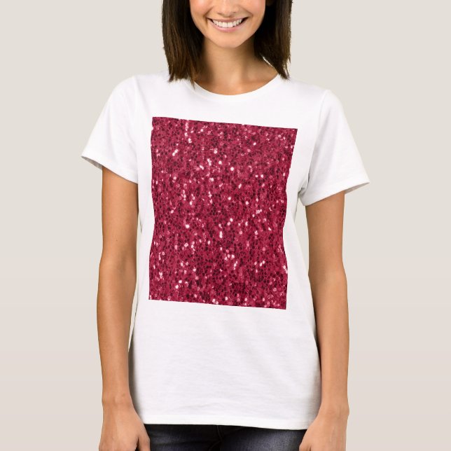 Camiseta A magenta vermelha escura brilha (Frente)