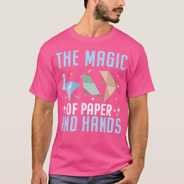 Camiseta A Magia Do Papel E Das Mãos Origami (Frente)