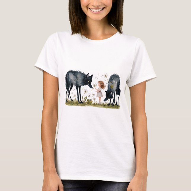 Camiseta A magia infantil e o charme dos lobos (Frente)