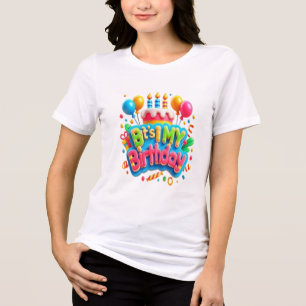 Camiseta A Mágica dos Balões Bolo Feliz Aniversário