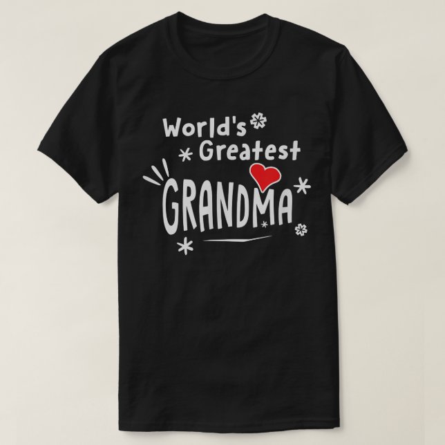 Camiseta A maior avó do mundo  (Frente do Design)