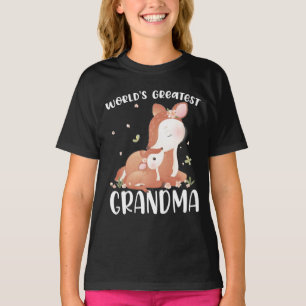 Camiseta A maior avó do mundo de Deer Doe Fawn