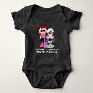 Camiseta A maior roupa para bebê de cabeleireiro do mundo d