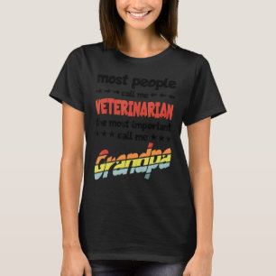 Camiseta A maioria das Pessoas me chama de veterinário e mu