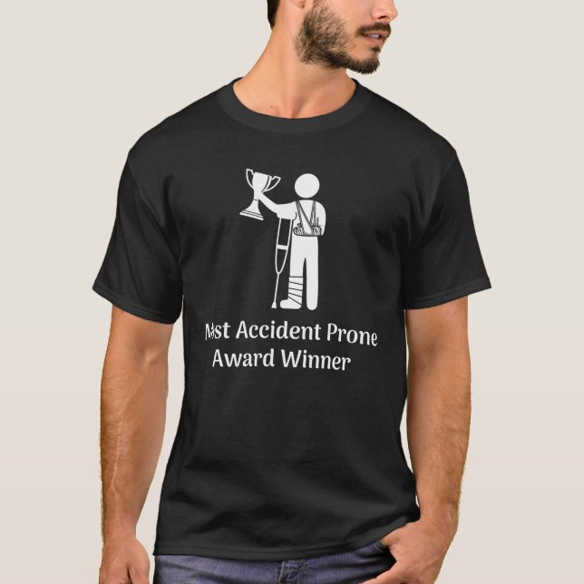 Camiseta A maioria dos acidentes de Prêmio de prosa que gan (Frente)