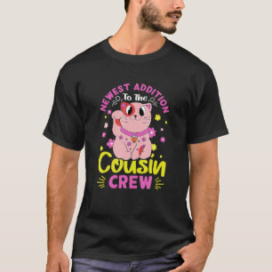 Camiseta A Mais Nova Adição Do Gato Da Tripulação Do Primo
