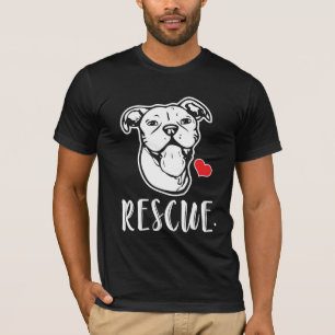 Camiseta A mamã do salvamento do desenho de Pitbull do cão