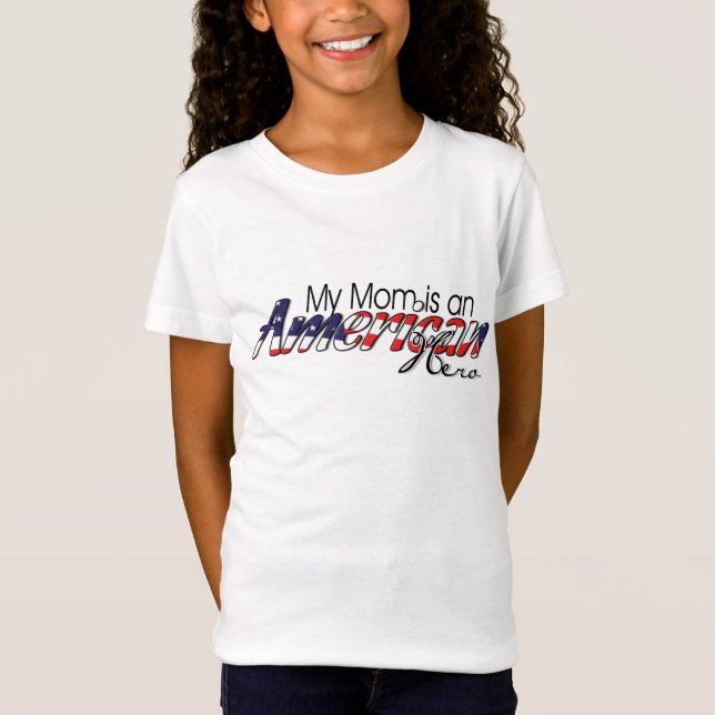 Camiseta A mamã é um herói americano (Frente)