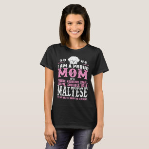 Camiseta A mamã orgulhosa do cão maltês comprou-me esta