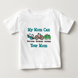 Camiseta A mamã Outswim o T Outrun Outbike da criança do