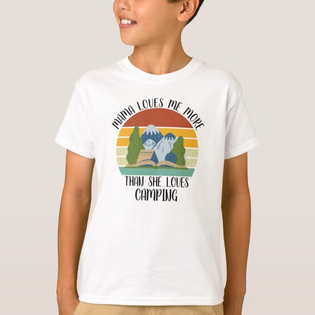 Camiseta A Mama PERSONALIZADA Me Ama Mais Do Que Ela Adora  (Frente)