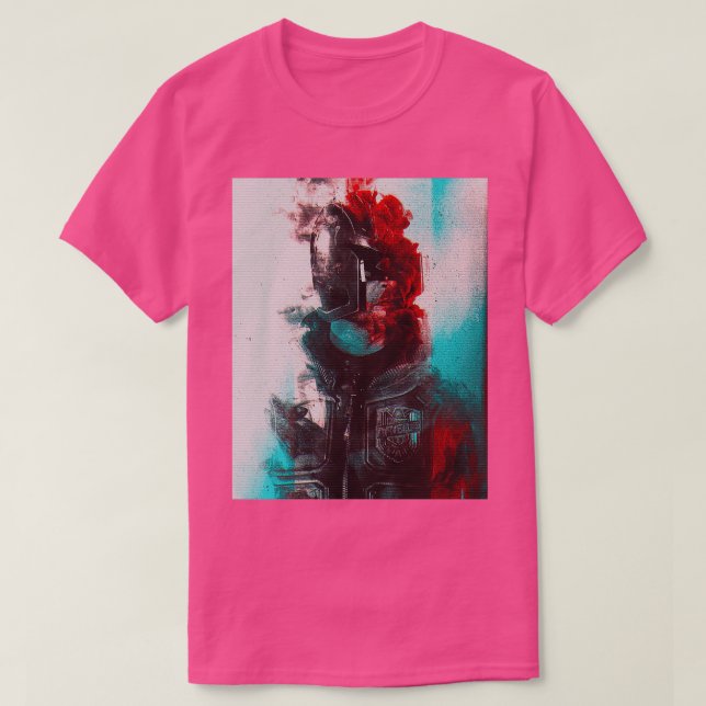 Camiseta A mamãe não é a Lei DREDD de 2012 (Frente do Design)