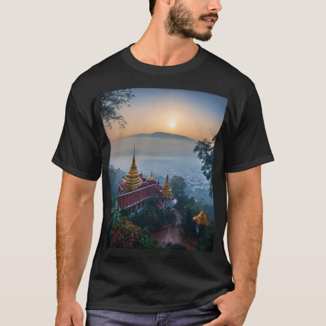 Camiseta A Manhã Mística de Wat Phra (Frente)