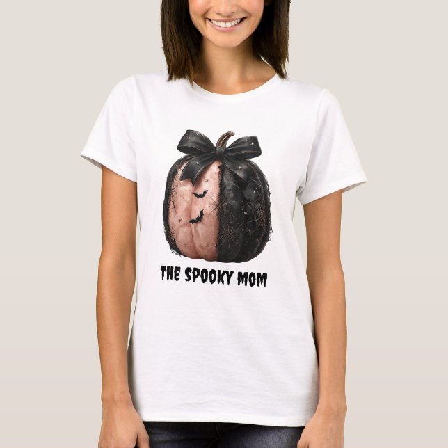 Camiseta A Mãozinha Mama de Halloween Pumpkin (Frente)