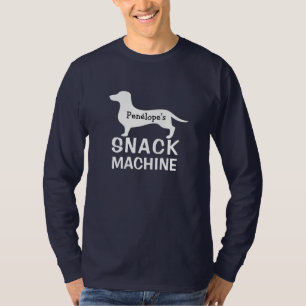 Camiseta A MÁQUINA SNACK do Funny Dachshund personalizada