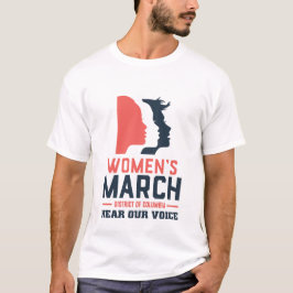 Camiseta A Marcha das Mulheres na Colúmbia Ouvem Nossa Voz