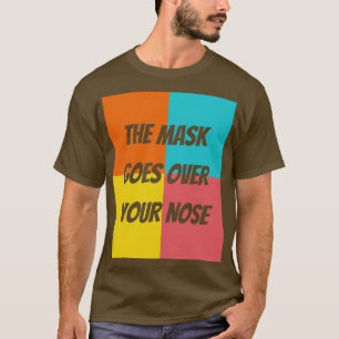 Camiseta a máscara passa pelo nariz