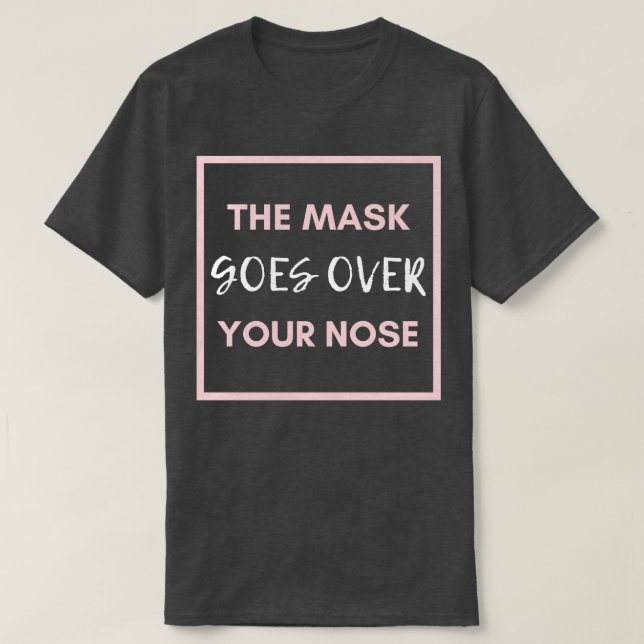 Camiseta a máscara passa pelo nariz 24 (Frente do Design)