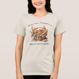 Camiseta A massa é o pão-pão, pão-cama e trigo