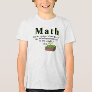 Camiseta A matemática é confusa, Engraçada Matemática Pun H