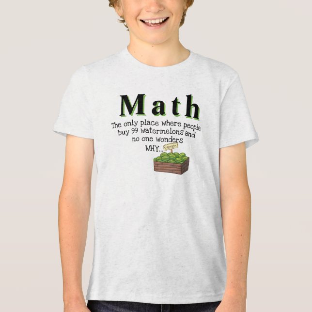 Camiseta A matemática é confusa, Engraçada Matemática Pun H (Frente)