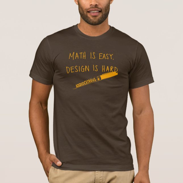 Camiseta A matemática é fácil, homens (Frente)