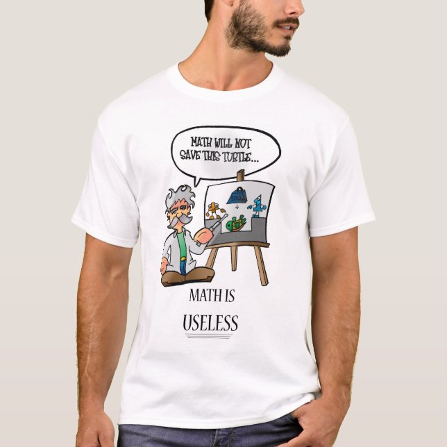 Camiseta A matemática é inútil (Frente)
