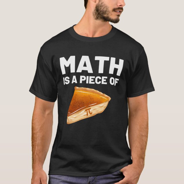 Camiseta A matemática é um pedaço do dia de empate e do pro (Frente)