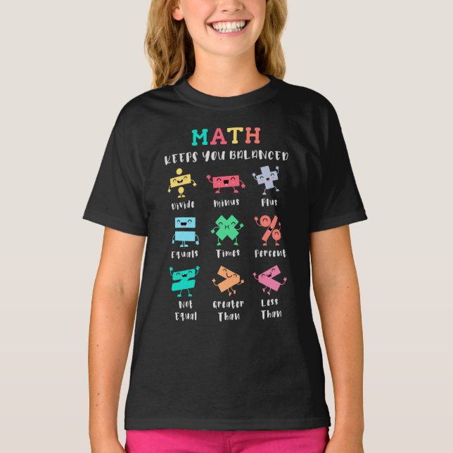 Camiseta A matemática mantém você equilibrado (Frente)